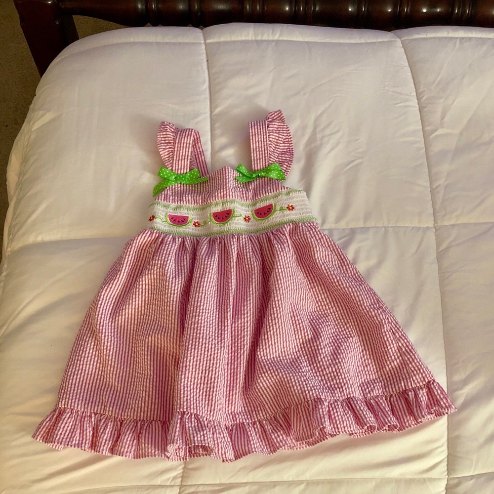 Good Lad Pink and White Striped Girls Sundress